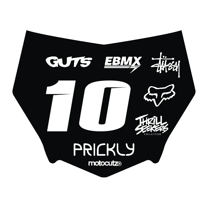 CUSTOM MOTOCUTZ FRONT PLATE DECAL