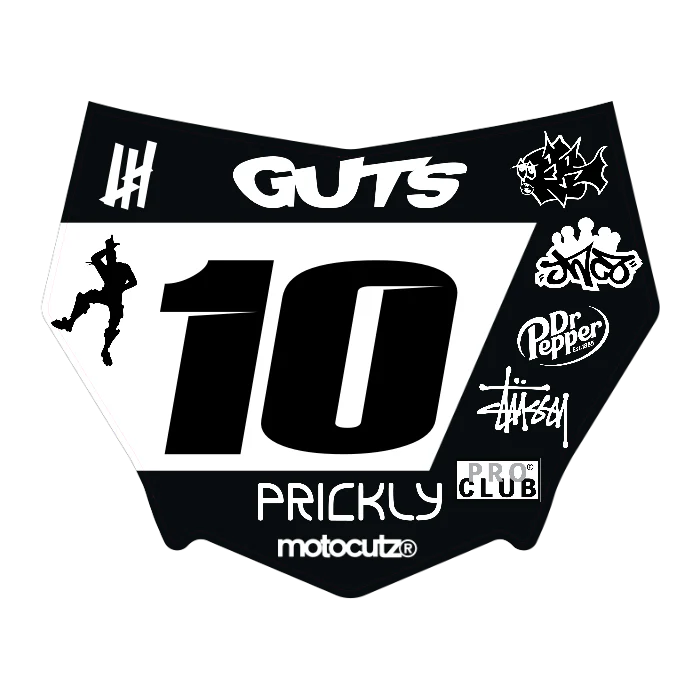 CUSTOM MOTOCUTZ FRONT PLATE DECAL