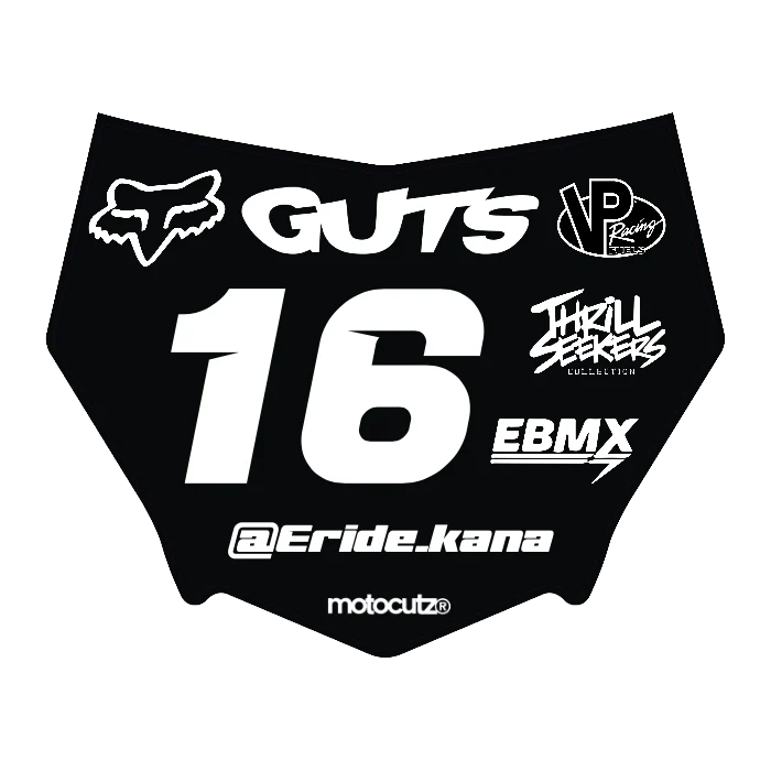 CUSTOM MOTOCUTZ FRONT PLATE DECAL