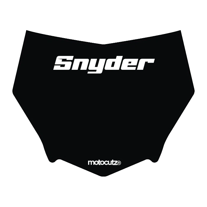 CUSTOM MOTOCUTZ FRONT PLATE DECAL