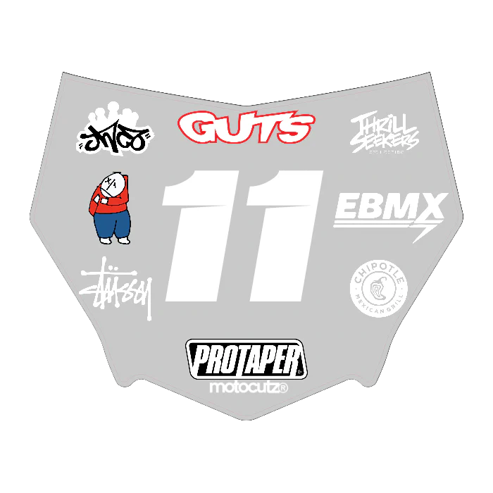 CUSTOM MOTOCUTZ FRONT PLATE DECAL