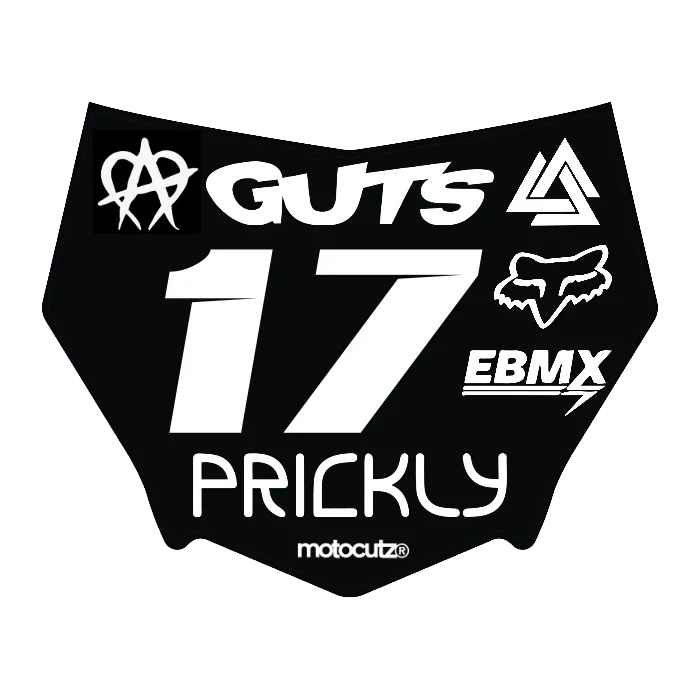 CUSTOM MOTOCUTZ FRONT PLATE DECAL