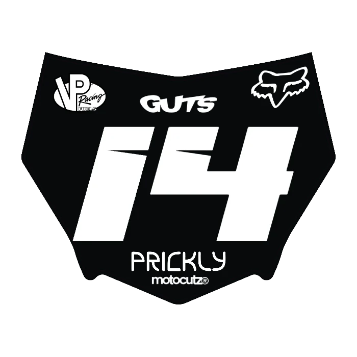 CUSTOM MOTOCUTZ FRONT PLATE DECAL