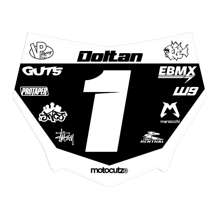CUSTOM MOTOCUTZ FRONT PLATE DECAL