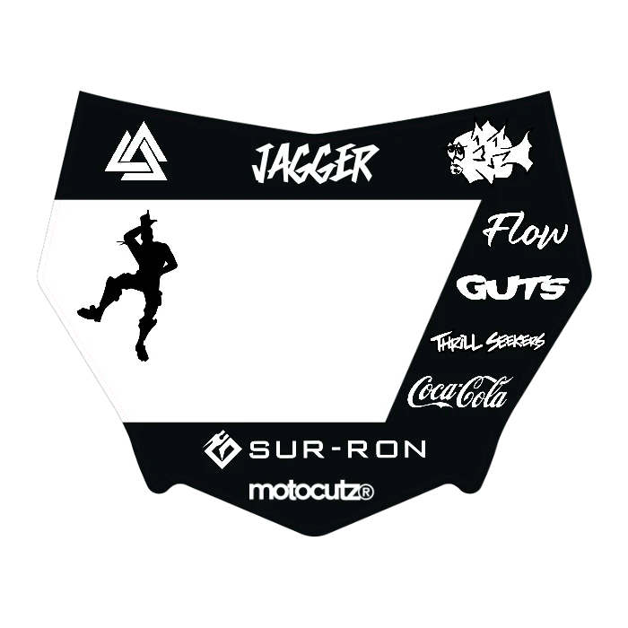 CUSTOM MOTOCUTZ FRONT PLATE DECAL