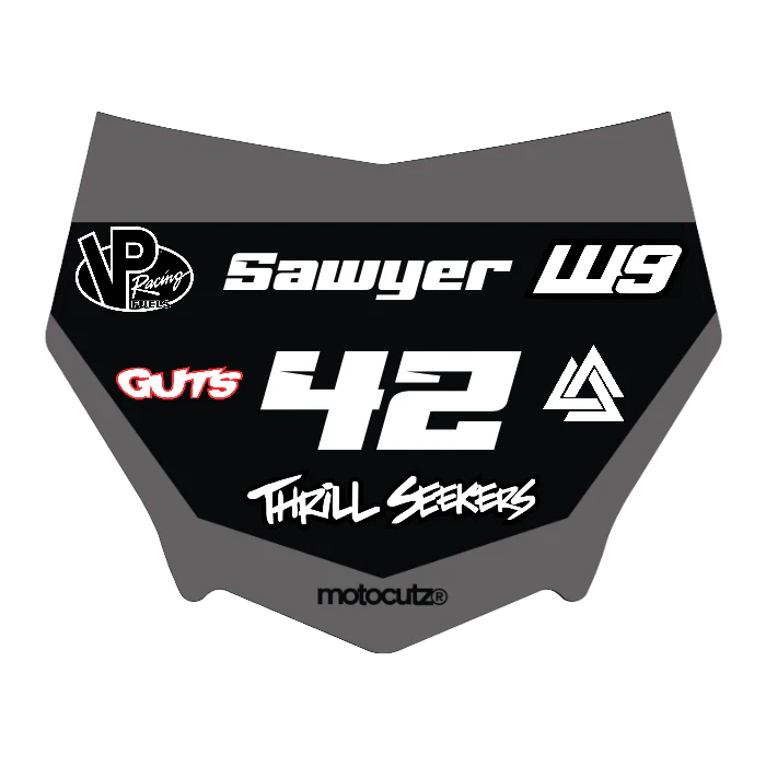 CUSTOM MOTOCUTZ FRONT PLATE DECAL