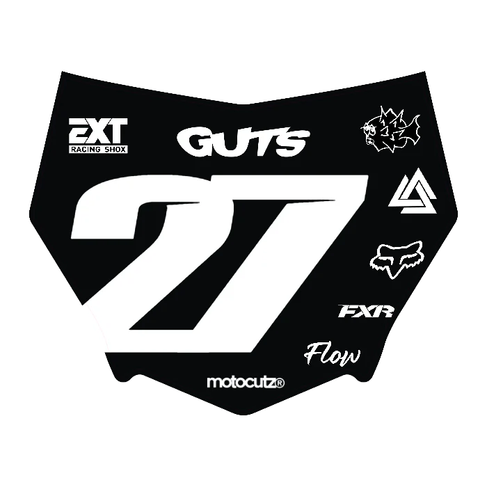 CUSTOM MOTOCUTZ FRONT PLATE DECAL