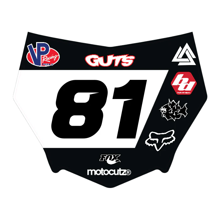CUSTOM MOTOCUTZ FRONT PLATE DECAL