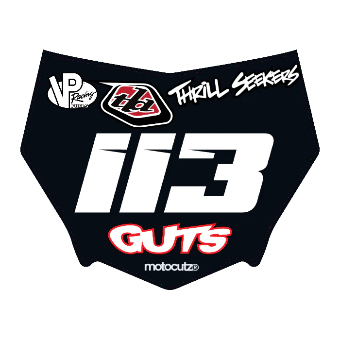 CUSTOM MOTOCUTZ FRONT PLATE DECAL