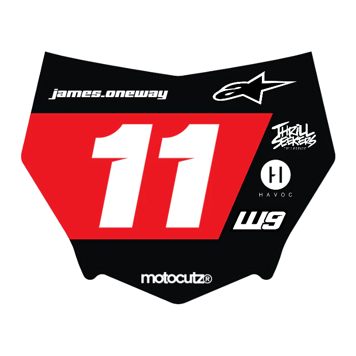 CUSTOM MOTOCUTZ FRONT PLATE DECAL