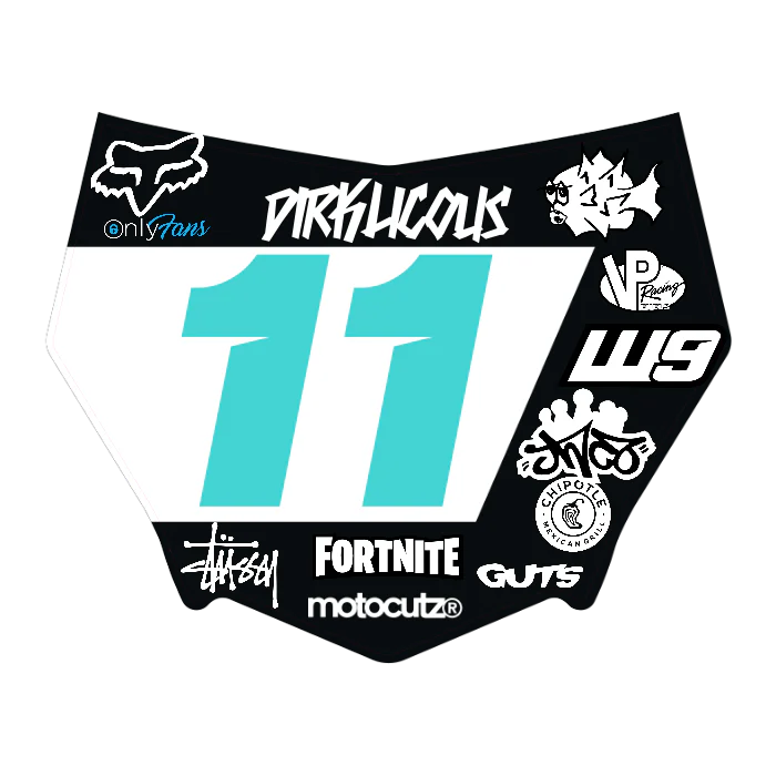 CUSTOM MOTOCUTZ FRONT PLATE DECAL