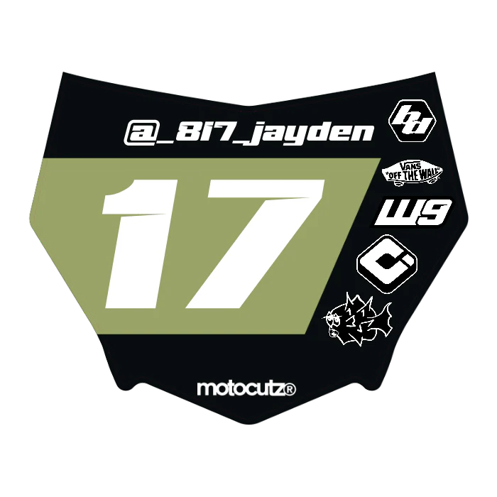 CUSTOM MOTOCUTZ FRONT PLATE DECAL
