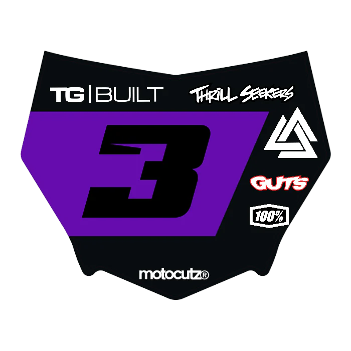 CUSTOM MOTOCUTZ FRONT PLATE DECAL