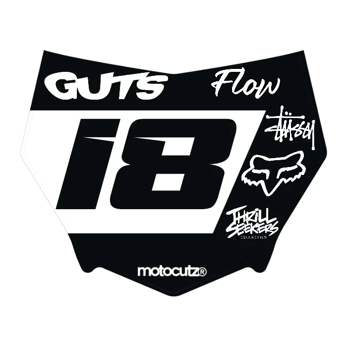 CUSTOM MOTOCUTZ FRONT PLATE DECAL