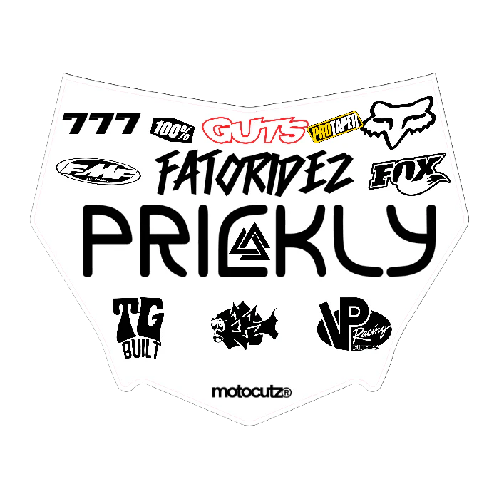 CUSTOM MOTOCUTZ FRONT PLATE DECAL