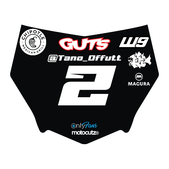 CUSTOM MOTOCUTZ FRONT PLATE DECAL