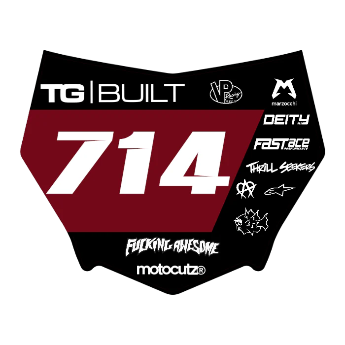 CUSTOM MOTOCUTZ FRONT PLATE DECAL