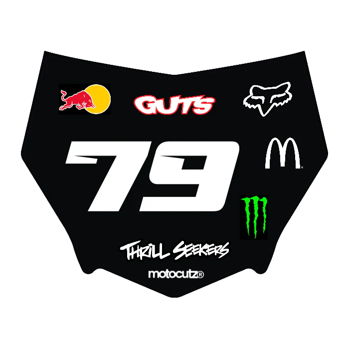 CUSTOM MOTOCUTZ FRONT PLATE DECAL