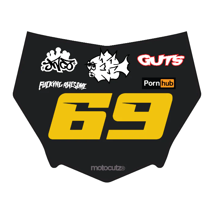 CUSTOM MOTOCUTZ FRONT PLATE DECAL