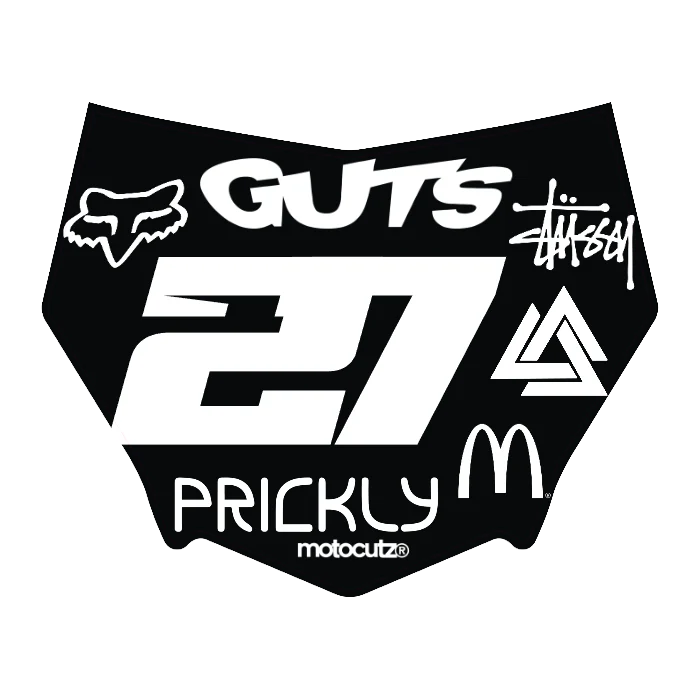 CUSTOM MOTOCUTZ FRONT PLATE DECAL