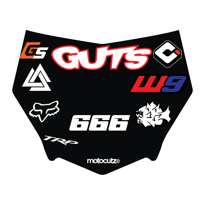 CUSTOM MOTOCUTZ FRONT PLATE DECAL