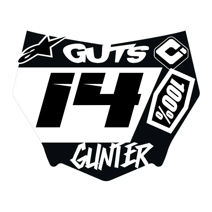 CUSTOM MOTOCUTZ FRONT PLATE DECAL