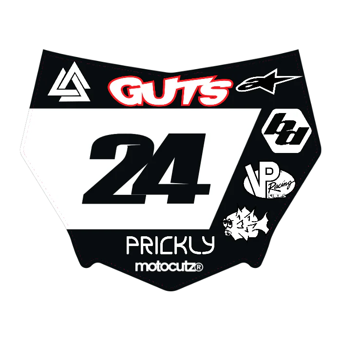 CUSTOM MOTOCUTZ FRONT PLATE DECAL