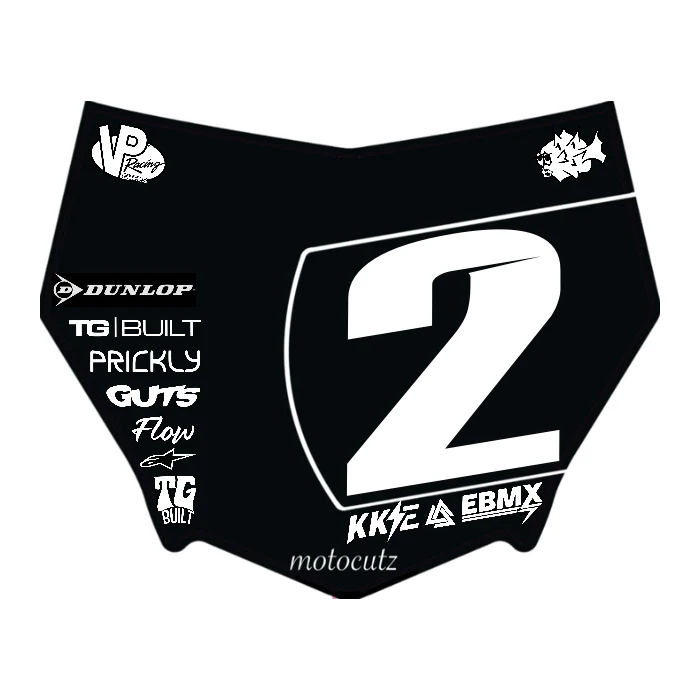 CUSTOM MOTOCUTZ FRONT PLATE DECAL