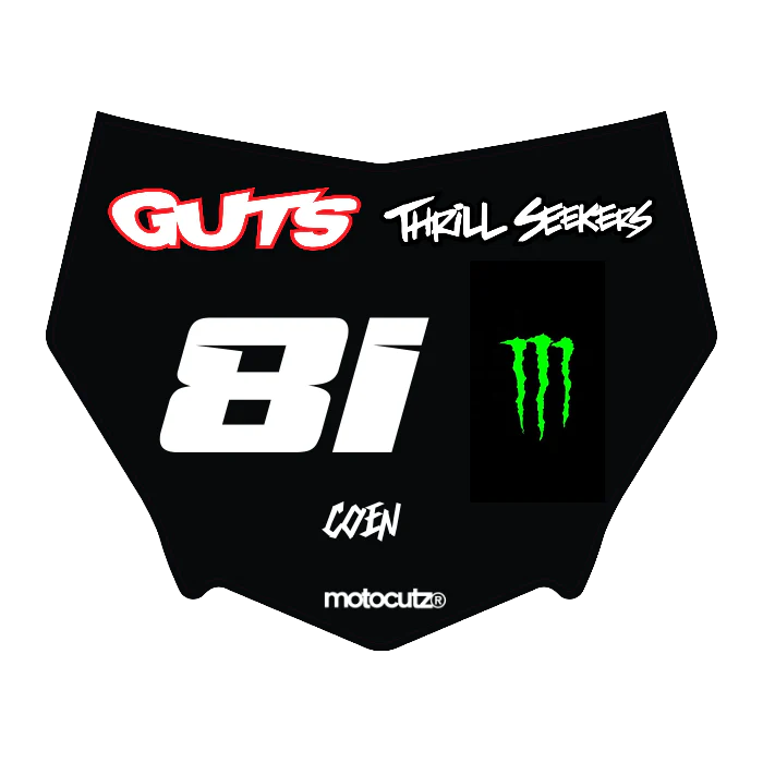 CUSTOM MOTOCUTZ FRONT PLATE DECAL