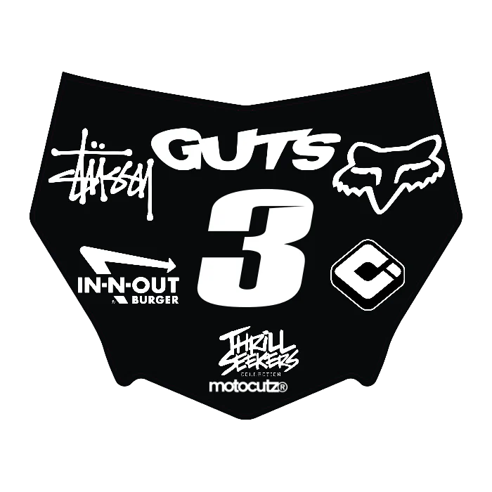 CUSTOM MOTOCUTZ FRONT PLATE DECAL