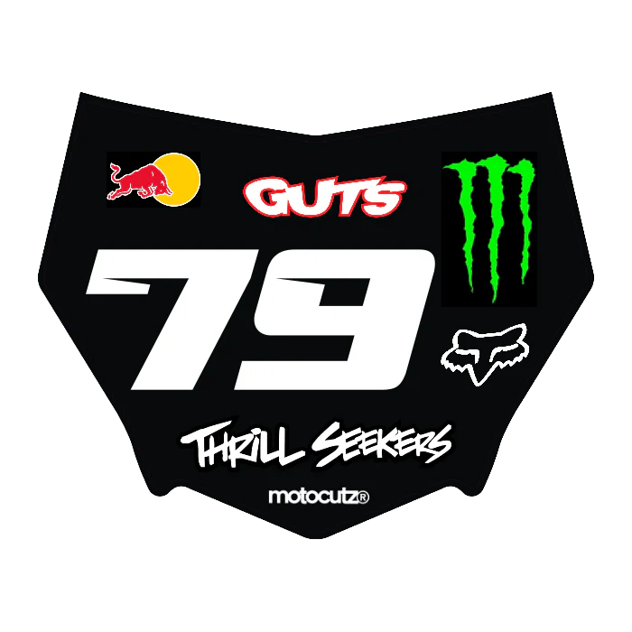 CUSTOM MOTOCUTZ FRONT PLATE DECAL