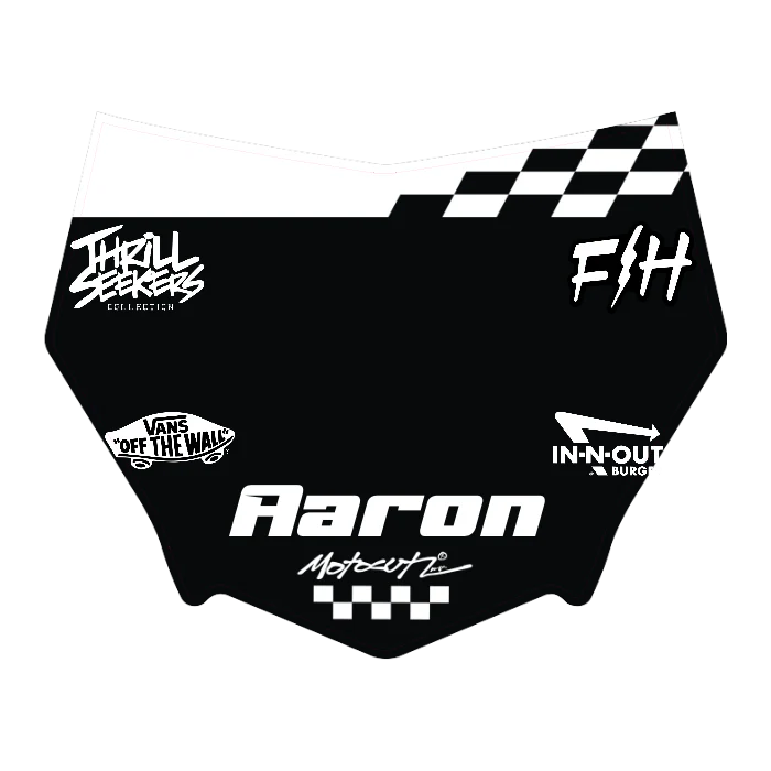 CUSTOM MOTOCUTZ FRONT PLATE DECAL