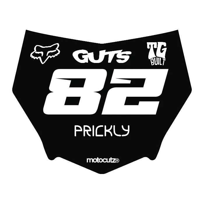 CUSTOM MOTOCUTZ FRONT PLATE DECAL