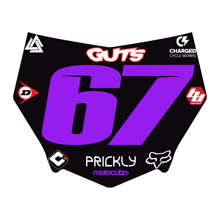 CUSTOM MOTOCUTZ FRONT PLATE DECAL