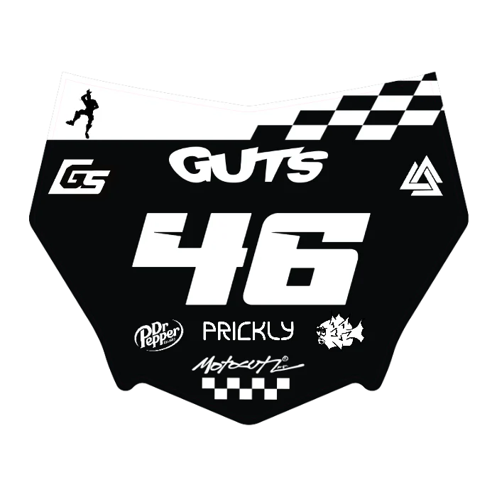CUSTOM MOTOCUTZ FRONT PLATE DECAL