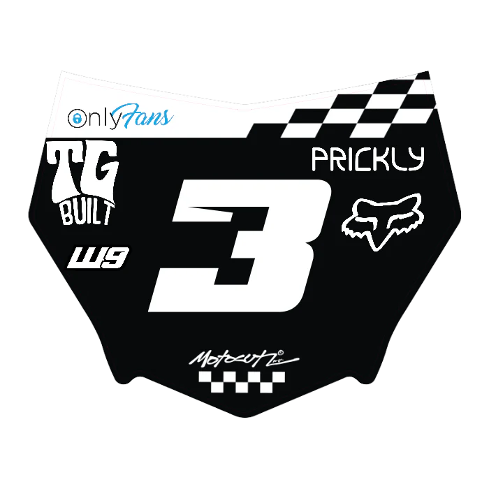 CUSTOM MOTOCUTZ FRONT PLATE DECAL