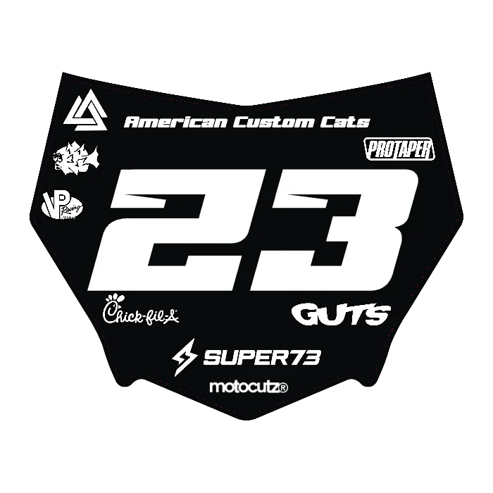 CUSTOM MOTOCUTZ FRONT PLATE DECAL