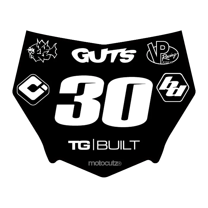 CUSTOM MOTOCUTZ FRONT PLATE DECAL