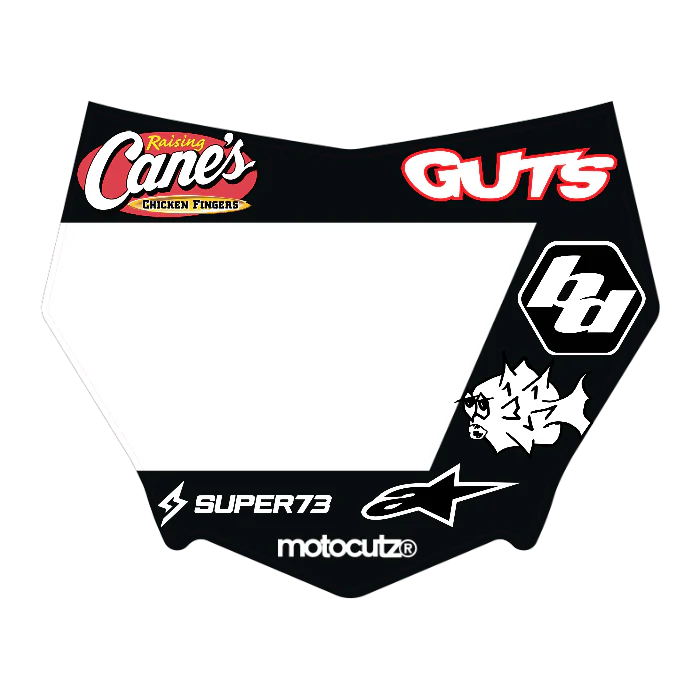 CUSTOM MOTOCUTZ FRONT PLATE DECAL