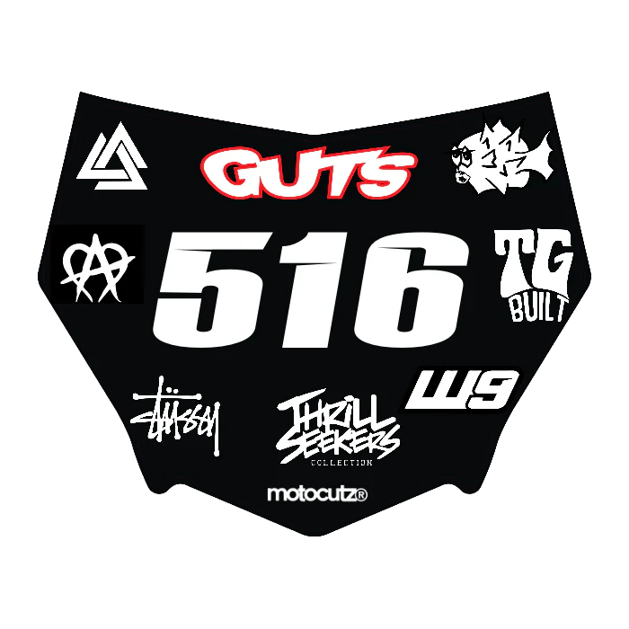 CUSTOM MOTOCUTZ FRONT PLATE DECAL