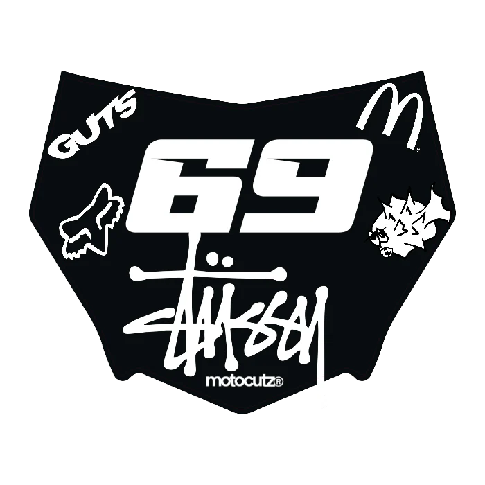 CUSTOM MOTOCUTZ FRONT PLATE DECAL