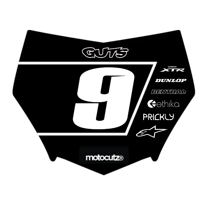 CUSTOM MOTOCUTZ FRONT PLATE DECAL