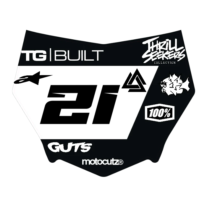 CUSTOM MOTOCUTZ FRONT PLATE DECAL
