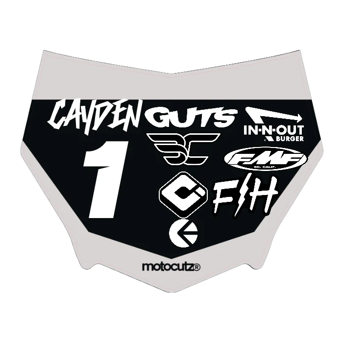 CUSTOM MOTOCUTZ FRONT PLATE DECAL