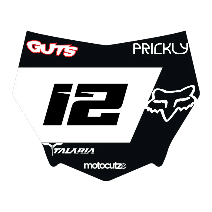 CUSTOM MOTOCUTZ FRONT PLATE DECAL