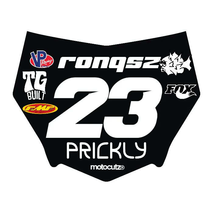 CUSTOM MOTOCUTZ FRONT PLATE DECAL