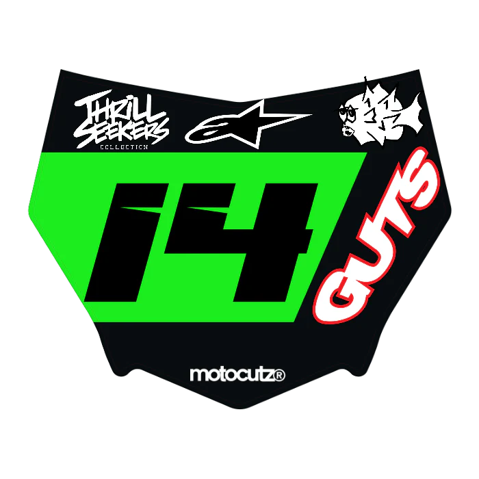 CUSTOM MOTOCUTZ FRONT PLATE DECAL
