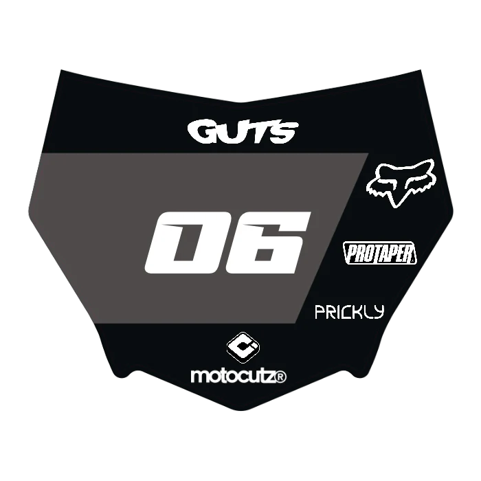 CUSTOM MOTOCUTZ FRONT PLATE DECAL