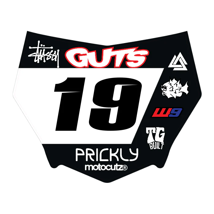 CUSTOM MOTOCUTZ FRONT PLATE DECAL
