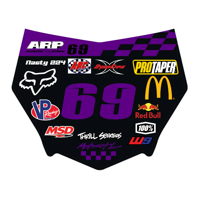 CUSTOM MOTOCUTZ FRONT PLATE DECAL